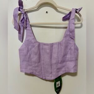 NWT Farm Rio Lilac Corset Top Size M